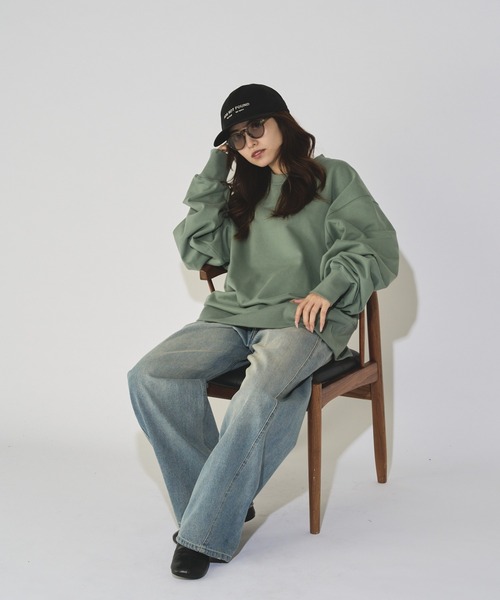 Lui's(ルイス)の「【WEB限定】スーパーオーバーサイズ ヘビースウェット(スウェット・メンズ・ブラック/グリーン系その他・M/S)」の19枚目の写真