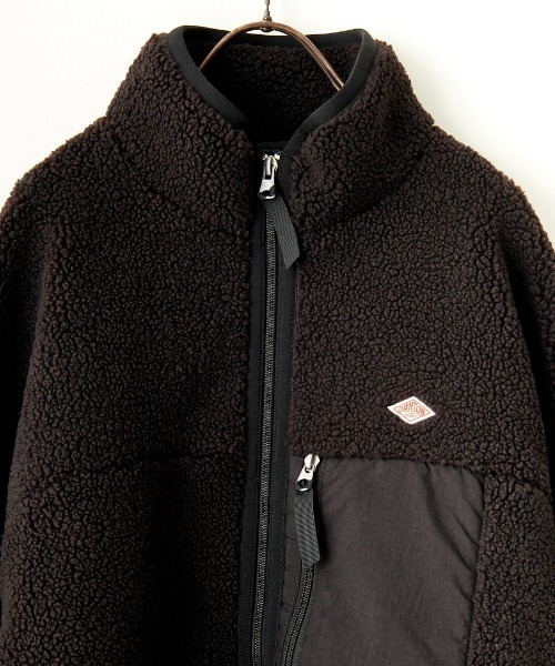 DANTON（ダントン）の「【WEB先行予約】[DANTON/ダントン] スタンドカラー インサレーションボアジャケット（ブルゾン・レディース・ブラック/アイボリー・M/S）」の13枚目の写真