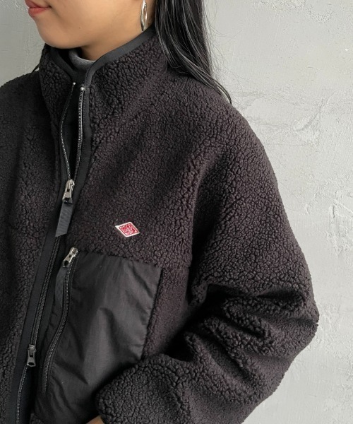 DANTON（ダントン）の「【WEB先行予約】[DANTON/ダントン] スタンドカラー インサレーションボアジャケット（ブルゾン・レディース・ブラック/アイボリー・M/S）」の21枚目の写真