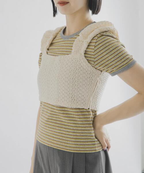 THE GOODLAND MARKET(ザグッドランドマーケット)の「cwtch LACE BUSTIER(ニット/セーター・レディース・ホワイト/ブラック・FREE)」の22枚目の写真