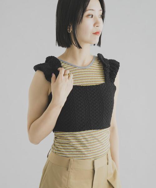 THE GOODLAND MARKET(ザグッドランドマーケット)の「cwtch LACE BUSTIER(ニット/セーター・レディース・ホワイト/ブラック・FREE)」の20枚目の写真