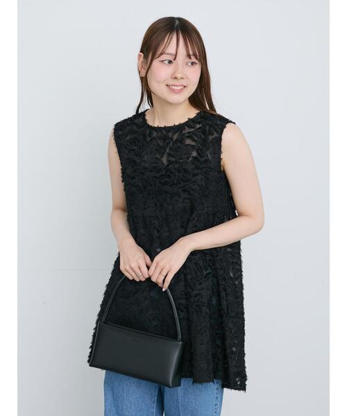 Te chichi(テチチ)の「シアーカットジャガードチュニックブラウス(シャツ/ブラウス・レディース・オフホワイト/ブラウン/ブラック・F)」の17枚目の写真