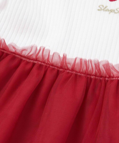 SLAP SLIP(スラップスリップ)の「ハイネックイチゴ刺しゅうチュールスカートワンピース(80~130cm)(ワンピース・キッズ・レッド/ネイビー・100cm/80cm/110cm/130cm/90cm/120cm)」の14枚目の写真