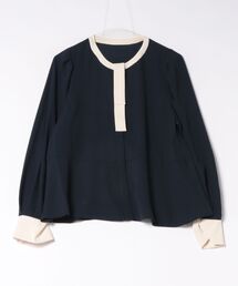 《数量限定》バイカラーボウタイブラウス 26AW新作 秋服 冬 通勤 オフィス セレモニー きれいめ フェミニン