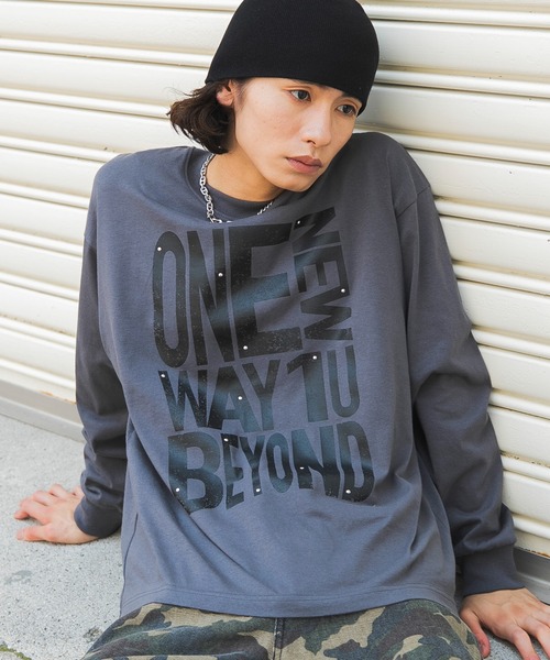 WEGO(ウィゴー)の「WEGO/【26年秋冬新作】BIGメッセージロンT(Tシャツ/カットソー・メンズ・ホワイト/スミクロ・LARGE/MEDIUM)」の1枚目の写真