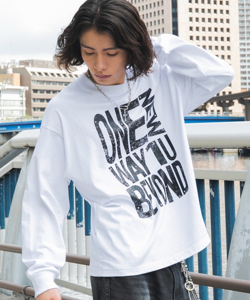 WEGO(ウィゴー)の「WEGO/【26年秋冬新作】BIGメッセージロンT(Tシャツ/カットソー・メンズ・ホワイト/スミクロ・LARGE/MEDIUM)」の10枚目の写真