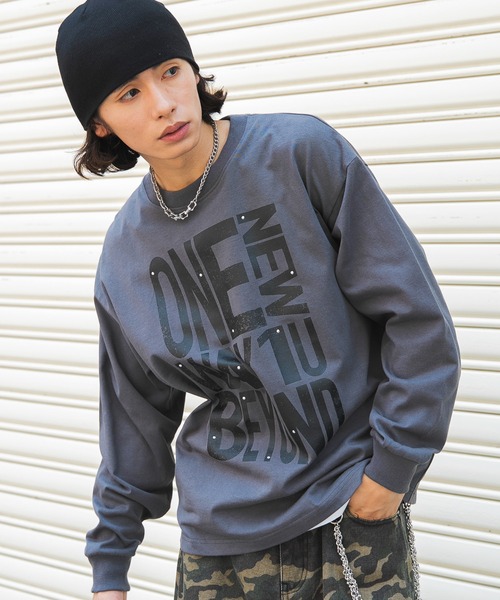 WEGO(ウィゴー)の「WEGO/【26年秋冬新作】BIGメッセージロンT(Tシャツ/カットソー・メンズ・ホワイト/スミクロ・LARGE/MEDIUM)」の16枚目の写真