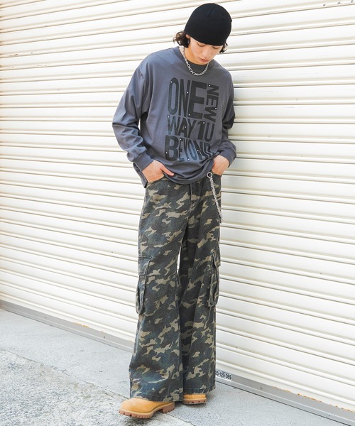 WEGO(ウィゴー)の「WEGO/【26年秋冬新作】BIGメッセージロンT(Tシャツ/カットソー・メンズ・ホワイト/スミクロ・LARGE/MEDIUM)」の17枚目の写真