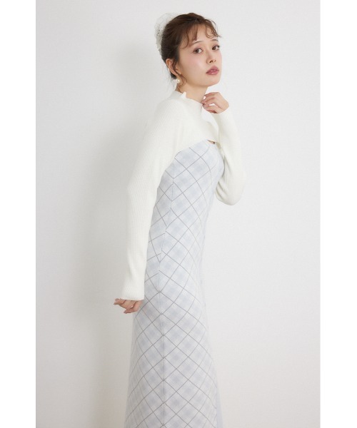 rienda(リエンダ)の「【AW先行アイテム】ハイネックニットセットジャガードロングワンピース 秋服 冬服(ワンピース・レディース・ブラウン/ブラック/ホワイト・FREE)」の11枚目の写真