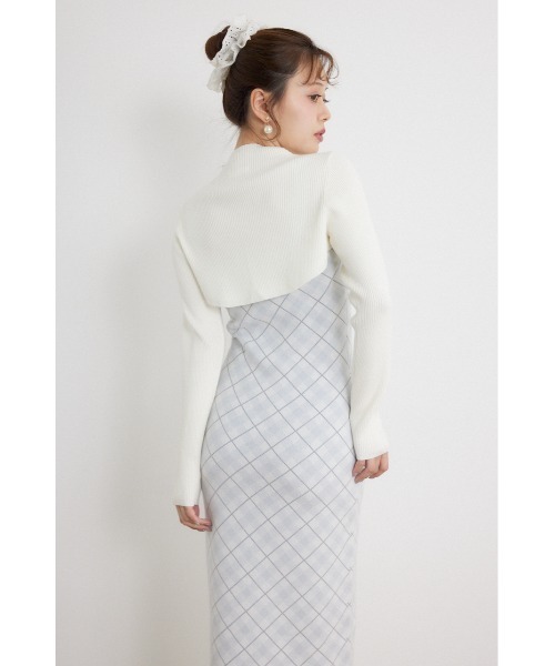 rienda(リエンダ)の「【AW先行アイテム】ハイネックニットセットジャガードロングワンピース 秋服 冬服(ワンピース・レディース・ブラウン/ブラック/ホワイト・FREE)」の12枚目の写真