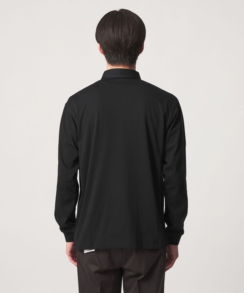 green label relaxing(グリーンレーベルリラクシング)の「【WEB限定】JUST fit デイリー ドライ ボタンダウン 長袖 ポロシャツ -吸水速乾・抗菌-(ポロシャツ・メンズ・ブラック/ダークグレー/ネイビー・L/M/XL/S)」の11枚目の写真