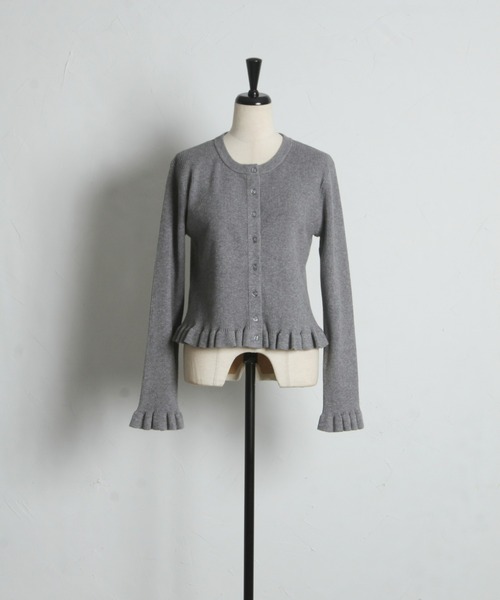 &. NOSTALGIA（アンドドットノスタルジア）の「フリルカーディガン（カーディガン/ボレロ・レディース・ピンク/ブルー/グレー・M）」の16枚目の写真