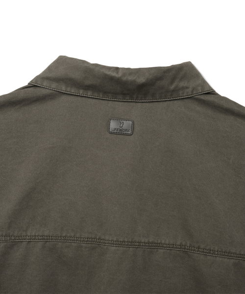 LIFE WORK（ライフワーク）の「レディース ヴィンテージビッグポケットクロップシャケット（シャツ/ブラウス・レディース・チャコールグレー/ダークカーキ・FREE）」の5枚目の写真