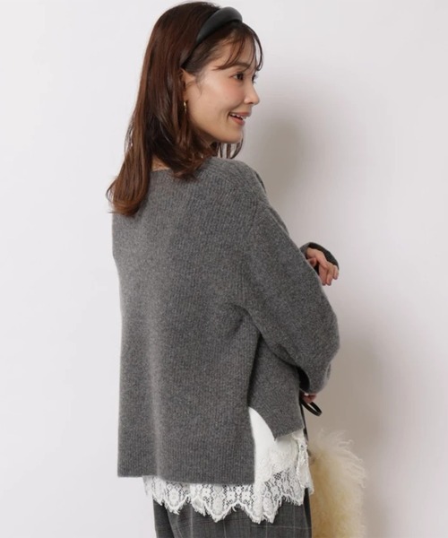 JUSGLITTY(ジャスグリッティー)の「レースヘムサテンキャミ(シャツ/ブラウス・レディース・オフホワイト/ブラウン・2/1)」の15枚目の写真