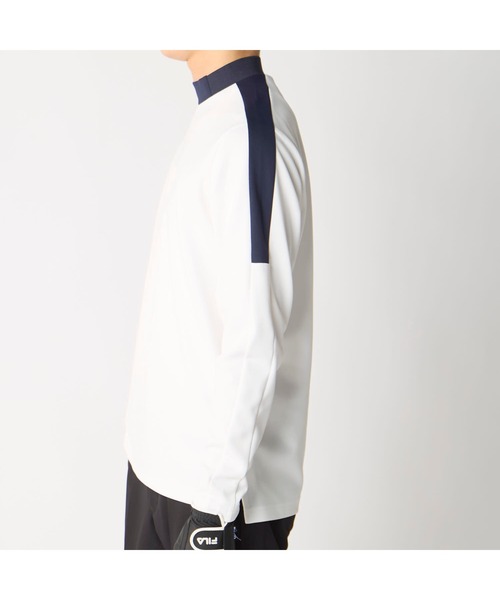 FILA GOLF(フィラゴルフ )の「【FILA GOLF/フィラゴルフ】ハイネックストレッチ長袖シャツ UVカット ゴルフ(Tシャツ/カットソー・メンズ・ホワイト/ネイビー/ブラック・XX-LARGE/X-LARGE/LARGE/MEDIUM)」の4枚目の写真