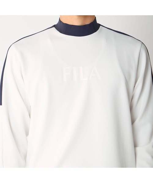FILA GOLF(フィラゴルフ )の「【FILA GOLF/フィラゴルフ】ハイネックストレッチ長袖シャツ UVカット ゴルフ(Tシャツ/カットソー・メンズ・ホワイト/ネイビー/ブラック・XX-LARGE/X-LARGE/LARGE/MEDIUM)」の6枚目の写真
