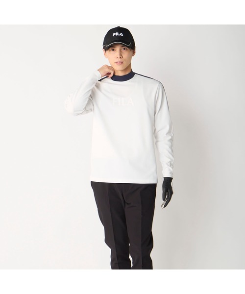 FILA GOLF(フィラゴルフ )の「【FILA GOLF/フィラゴルフ】ハイネックストレッチ長袖シャツ UVカット ゴルフ(Tシャツ/カットソー・メンズ・ホワイト/ネイビー/ブラック・XX-LARGE/X-LARGE/LARGE/MEDIUM)」の11枚目の写真