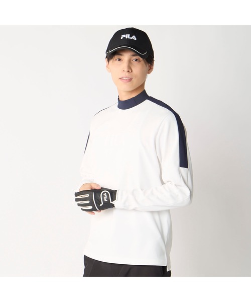 FILA GOLF(フィラゴルフ )の「【FILA GOLF/フィラゴルフ】ハイネックストレッチ長袖シャツ UVカット ゴルフ(Tシャツ/カットソー・メンズ・ホワイト/ネイビー/ブラック・XX-LARGE/X-LARGE/LARGE/MEDIUM)」の15枚目の写真