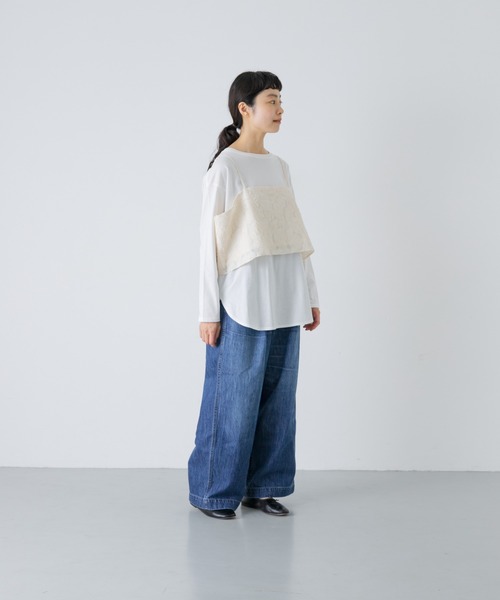 かぐれ(カグレ)の「カッティング刺繍キャミソール(キャミソール・レディース・ブラック/アイボリー・FREE)」の8枚目の写真