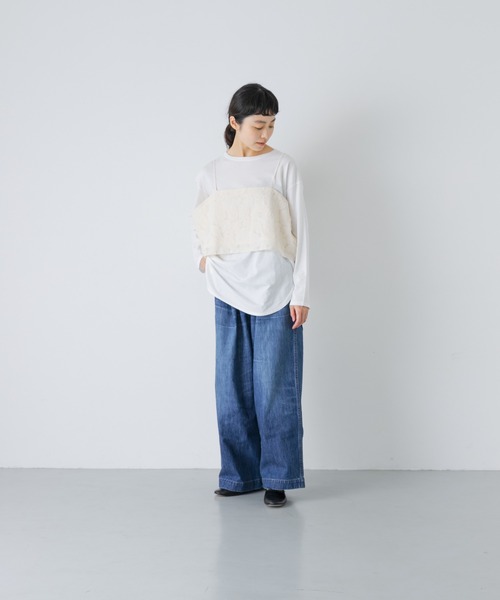 かぐれ(カグレ)の「カッティング刺繍キャミソール(キャミソール・レディース・ブラック/アイボリー・FREE)」の9枚目の写真
