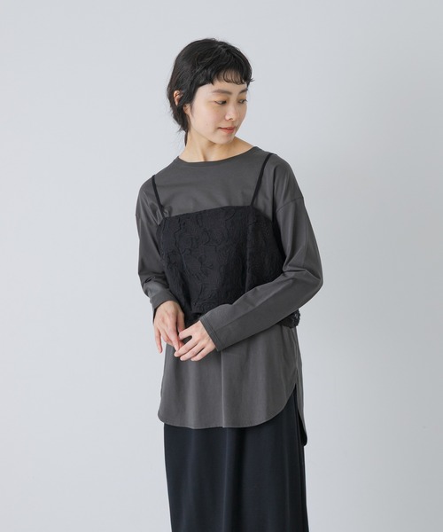 かぐれ(カグレ)の「カッティング刺繍キャミソール(キャミソール・レディース・ブラック/アイボリー・FREE)」の13枚目の写真