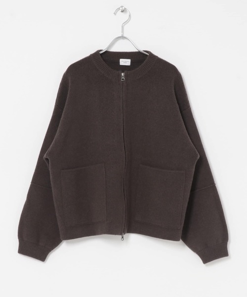 URBAN RESEARCH DOORS（アーバンリサーチドアーズ）の「『一部WEB限定カラー』ニットZIPブルゾン（ブルゾン・レディース・グレー系その他/ブラック/ベージュ/ブラウン系その他・FREE）」の13枚目の写真
