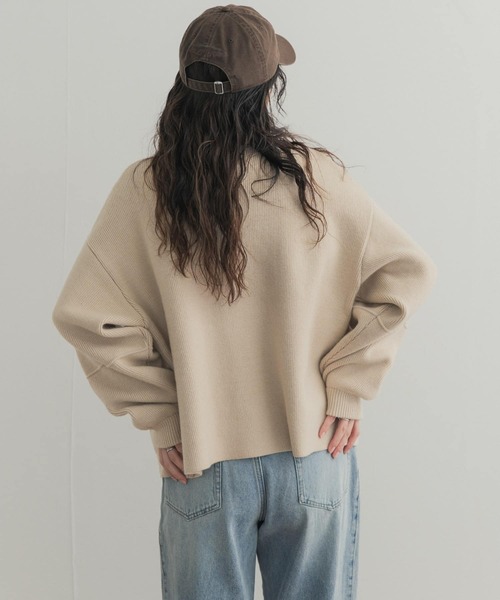 URBAN RESEARCH DOORS（アーバンリサーチドアーズ）の「『一部WEB限定カラー』ニットZIPブルゾン（ブルゾン・レディース・グレー系その他/ブラック/ベージュ/ブラウン系その他・FREE）」の17枚目の写真