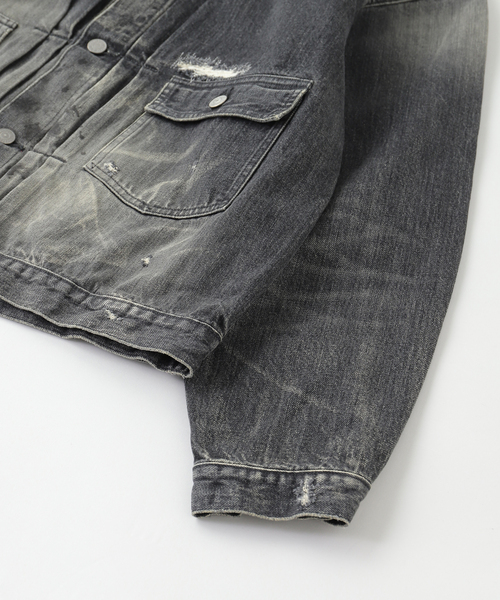 Anachronorm(アナクロノーム)の「0404 ANACHRONORM / アナクロノーム × J.S.Homestead 別注 2nd セカンド ジャケット(デニムジャケット・メンズ・ブラック・MEDIUM/LARGE)」の4枚目の写真