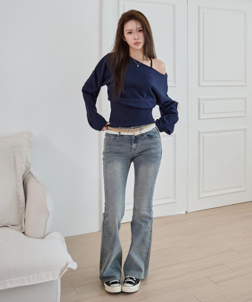 DECET WOMEN（デケット ウーマン）の「[YOONSOAP X DECET WOMAN] Stitch Pocket Low Rise Slim Flared Jeans DCWPT036LIGHTBLUE（デニムパンツ・レディース・その他・X-SMALL/LARGE/MEDIUM/SMALL）」の2枚目の写真