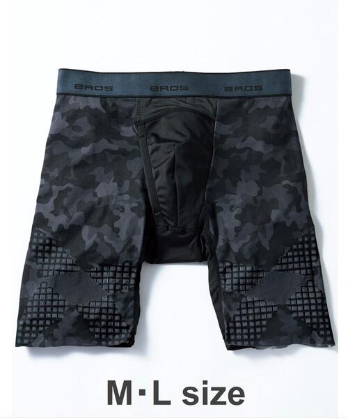 BROS by WACOALMEN（ブロスバイワコールメン）の「「クロスウォーカー」　インナーボトムス　ロング丈（ボクサーパンツ・メンズ・チャコールグレー/ブルー/ブラック/レッド/ピンク/インディゴブルー/サックスブルー/ダークブラウン/ターコイズブルー/ホワイト/サンドベージュ/マスタード/ライトブラウン/ブラック系その他/バイオレット/ピンクベージュ/グリーン/ブラック×カーキ・L/M）」の5枚目の写真