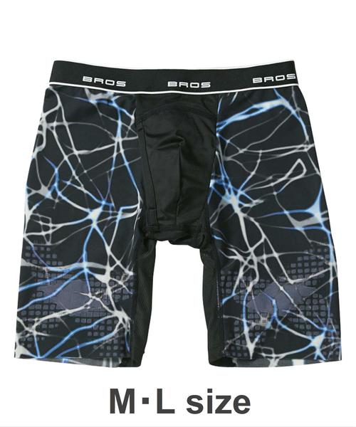 BROS by WACOALMEN（ブロスバイワコールメン）の「「クロスウォーカー」　インナーボトムス　ロング丈（ボクサーパンツ・メンズ・チャコールグレー/ブルー/ブラック/レッド/ピンク/インディゴブルー/サックスブルー/ダークブラウン/ターコイズブルー/ホワイト/サンドベージュ/マスタード/ライトブラウン/ブラック系その他/バイオレット/ピンクベージュ/グリーン/ブラック×カーキ・L/M）」の13枚目の写真