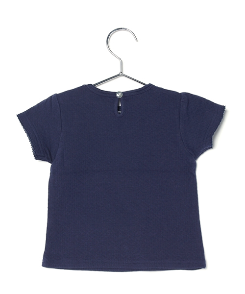 SHIPS KIDS(シップスキッズ)の「SHIPS KIDS:接結 ラメボタン TEE(Tシャツ/カットソー・キッズ・ネイビー/ピンク/オフホワイト・80/90)」の10枚目の写真