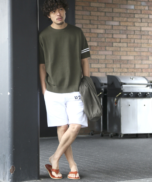 Denime（ドゥニーム）の「コットンリネンライン半袖ニット/LINE CREW SS KNIT（その他トップス・メンズ・ブラック/カーキ/グレー/ホワイト・LARGE/MEDIUM）」の18枚目の写真