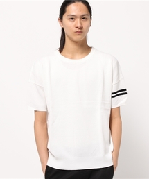 Denime | コットンリネンライン半袖ニット/LINE CREW SS KNIT(その他トップス)