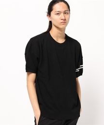 Denime | コットンリネンライン半袖ニット/LINE CREW SS KNIT(その他トップス)
