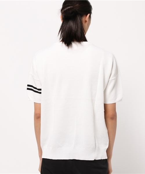 Denime（ドゥニーム）の「コットンリネンライン半袖ニット/LINE CREW SS KNIT（その他トップス・メンズ・ブラック/カーキ/グレー/ホワイト・LARGE/MEDIUM）」の6枚目の写真