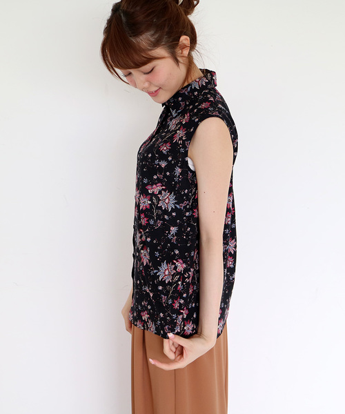 N.（N. Natural Beauty Basic）（エヌエヌナチュラルビューティーベーシック）の「◆ボタニカルフラワーブラウス（シャツ/ブラウス・レディース・ネイビー/ホワイト・MEDIUM）」の10枚目の写真