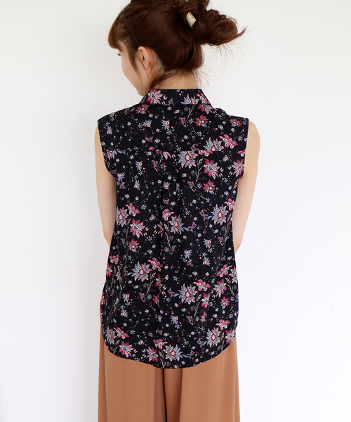 N.（N. Natural Beauty Basic）（エヌエヌナチュラルビューティーベーシック）の「◆ボタニカルフラワーブラウス（シャツ/ブラウス・レディース・ネイビー/ホワイト・MEDIUM）」の11枚目の写真