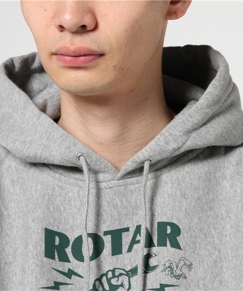 ROTAR(ローター)の「GAS Station HW PO PARKA / ヘビーウェイト / スウェット / 裏起毛(パーカー・メンズ・ヘザーグレー/バーガンディー/ブラック・SMALL/LARGE/X-LARGE/MEDIUM)」の6枚目の写真