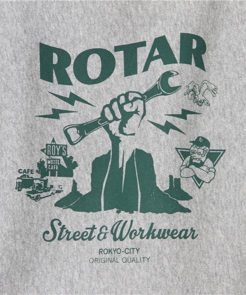 ROTAR(ローター)の「GAS Station HW PO PARKA / ヘビーウェイト / スウェット / 裏起毛(パーカー・メンズ・ヘザーグレー/バーガンディー/ブラック・SMALL/LARGE/X-LARGE/MEDIUM)」の8枚目の写真