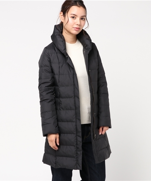 The Suit Company ザ スーツカンパニー の Littlechic ナイロンタフタ ショールカラーロングダウンアウター ダウンジャケット コート Wear