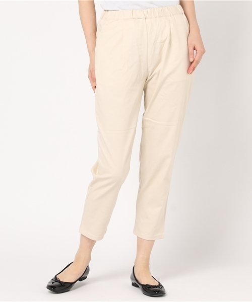 Samansa Mos2（サマンサ モスモス）の「ストレッチタックパンツ（その他パンツ・レディース・ブラック/チャコールグレー/ベージュ/カーキ/キャメル・ﾌﾘ-）」の4枚目の写真