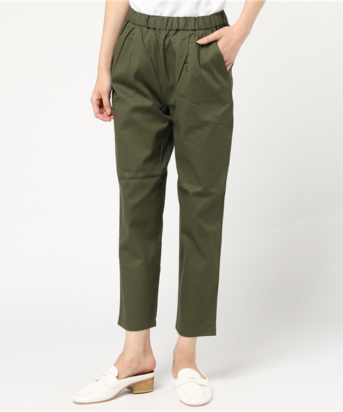 Samansa Mos2（サマンサ モスモス）の「ストレッチタックパンツ（その他パンツ・レディース・ブラック/チャコールグレー/ベージュ/カーキ/キャメル・ﾌﾘ-）」の5枚目の写真