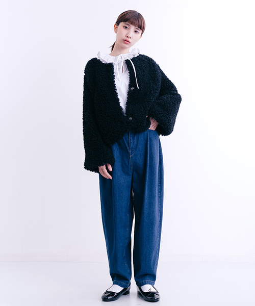 MERLOT（メルロー）の「フェイクファージャケット642-3527（ブルゾン・レディース・グレー/ベージュ/モカ/ブラック・FREE）」の19枚目の写真