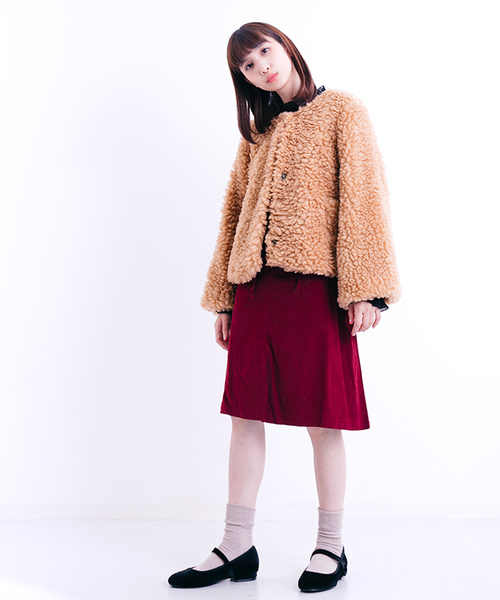 MERLOT（メルロー）の「フェイクファージャケット642-3527（ブルゾン・レディース・グレー/ベージュ/モカ/ブラック・FREE）」の14枚目の写真