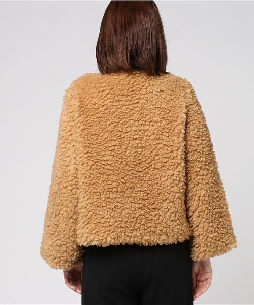 MERLOT（メルロー）の「フェイクファージャケット642-3527（ブルゾン・レディース・グレー/ベージュ/モカ/ブラック・FREE）」の11枚目の写真