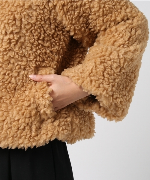 MERLOT（メルロー）の「フェイクファージャケット642-3527（ブルゾン・レディース・グレー/ベージュ/モカ/ブラック・FREE）」の10枚目の写真