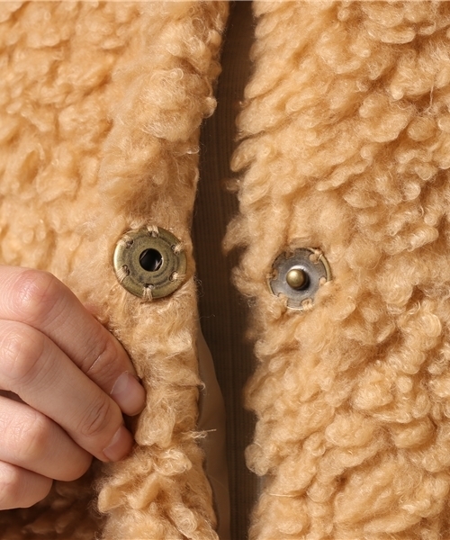 MERLOT（メルロー）の「フェイクファージャケット642-3527（ブルゾン・レディース・グレー/ベージュ/モカ/ブラック・FREE）」の8枚目の写真