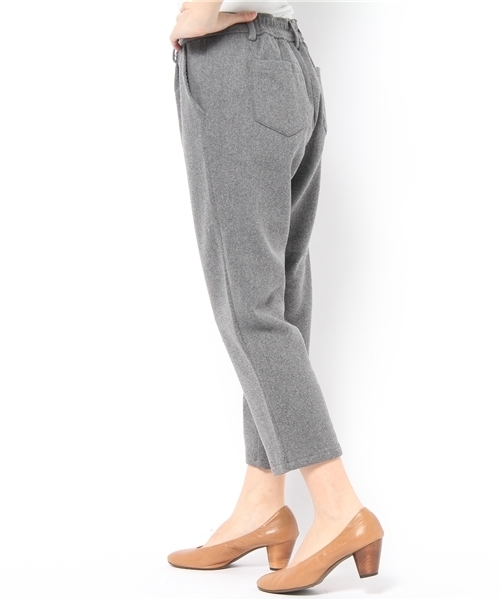 WEGO（ウィゴー）の「ウールカルゼ9分丈タックパンツ（スラックス・レディース・ブラック/ダークグレー/キャメル/ワイン・FREE）」の5枚目の写真