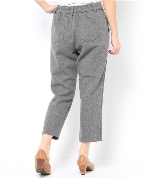 WEGO（ウィゴー）の「ウールカルゼ9分丈タックパンツ（スラックス・レディース・ブラック/ダークグレー/キャメル/ワイン・FREE）」の6枚目の写真